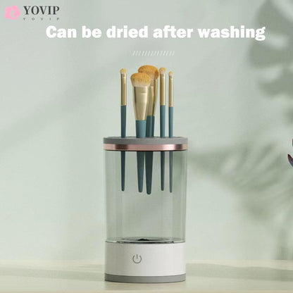 Electric Makeup Brush Cleaner Machine, Electric Cosmetic Automatic Brush Automatic Silicone Brush Cleaner Beauty Blender Cleanser Makeup Brush Cleaner Machine Electric Makeup Brush Cleaners