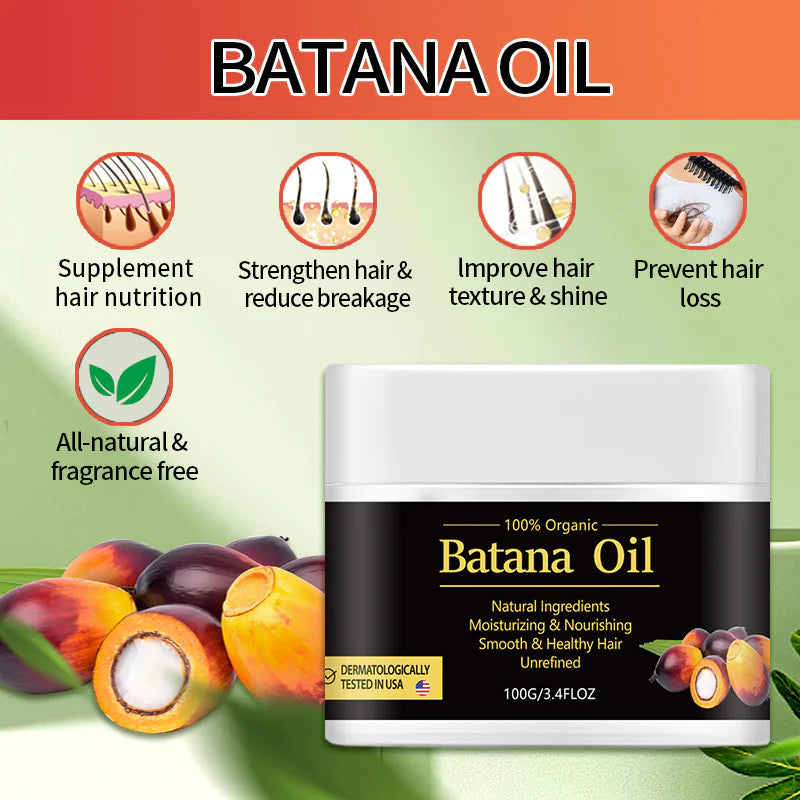 Raw Batana Oil for Hair Care, 100% Pure Batana Oil from Honduras, Unrefined Botana Hair Oil for Men & Women 5.3 o