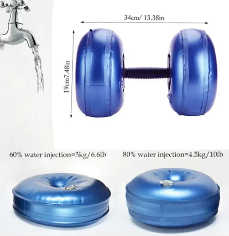 Water filled dumbbells