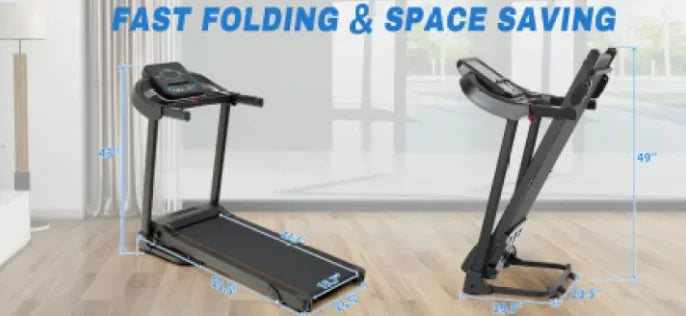 Foldable Treadmill with Incline, Walking Pad Treadmills for Home 265LBS, 2.5HP Under Desk Treadmill with Handlebar/Lubricating Hole/Adjustable 7% Slope/Remote Control, 7.5MHP Max Speed, 12 Built-in Workout programs.