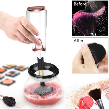 Makeup Brush Cleaner Dryer Super-Fast Electric Brush Cleaner Machine Automatic Brush Cleaner Spinner Makeup Brush Cleaner Tools