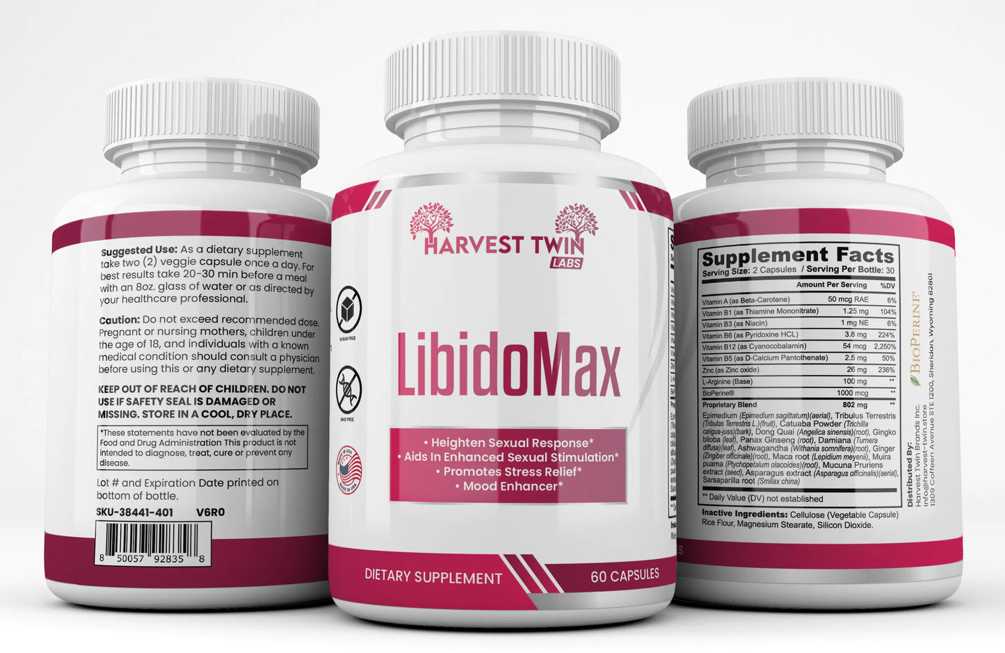 Harvest Twin LibidoMax Female Mood Enhancement Supplements