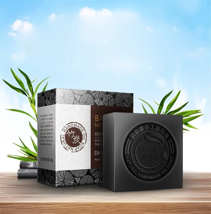 Charcoal Black Soap Bar for Eczema, Psoriasis, Face, Body, Men Women Teens with Oily Skin