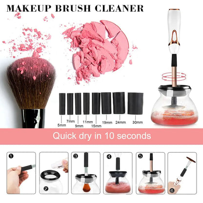 Makeup Brush Cleaner Dryer Super-Fast Electric Brush Cleaner Machine Automatic Brush Cleaner Spinner Makeup Brush Cleaner Tools