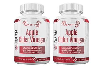 Harvest Twin Apple Cider Vinegar Gummy for Women & Men | 1000mg | Detox, Digestion & Skin | Support Keto Diet with Unrefined ACV Gummies With Folate, Vitamin B12, Pomegranate & Beet | 60 Count.