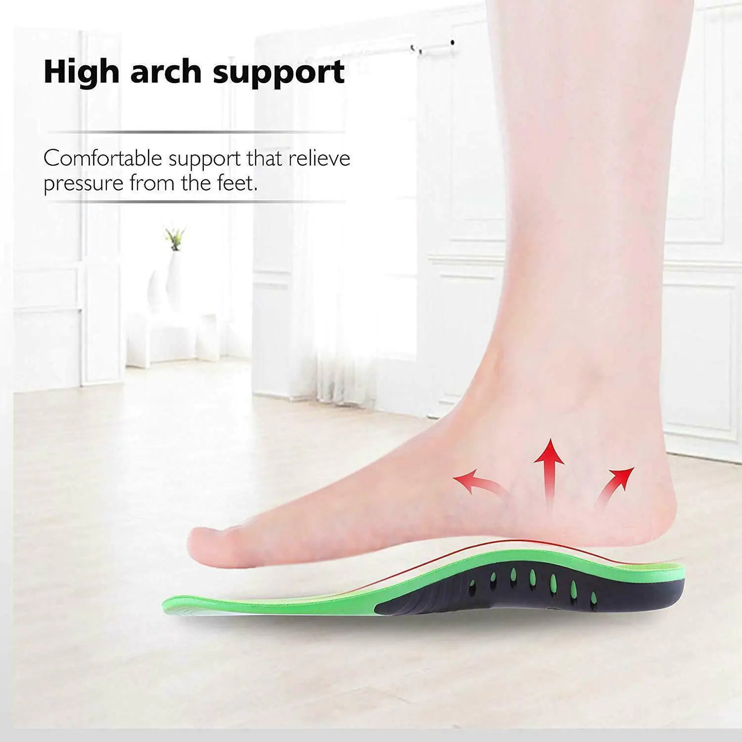 Orthotic Shoe Insoles Inserts Flat Feet High Arch Support For Plantar Fasciitis