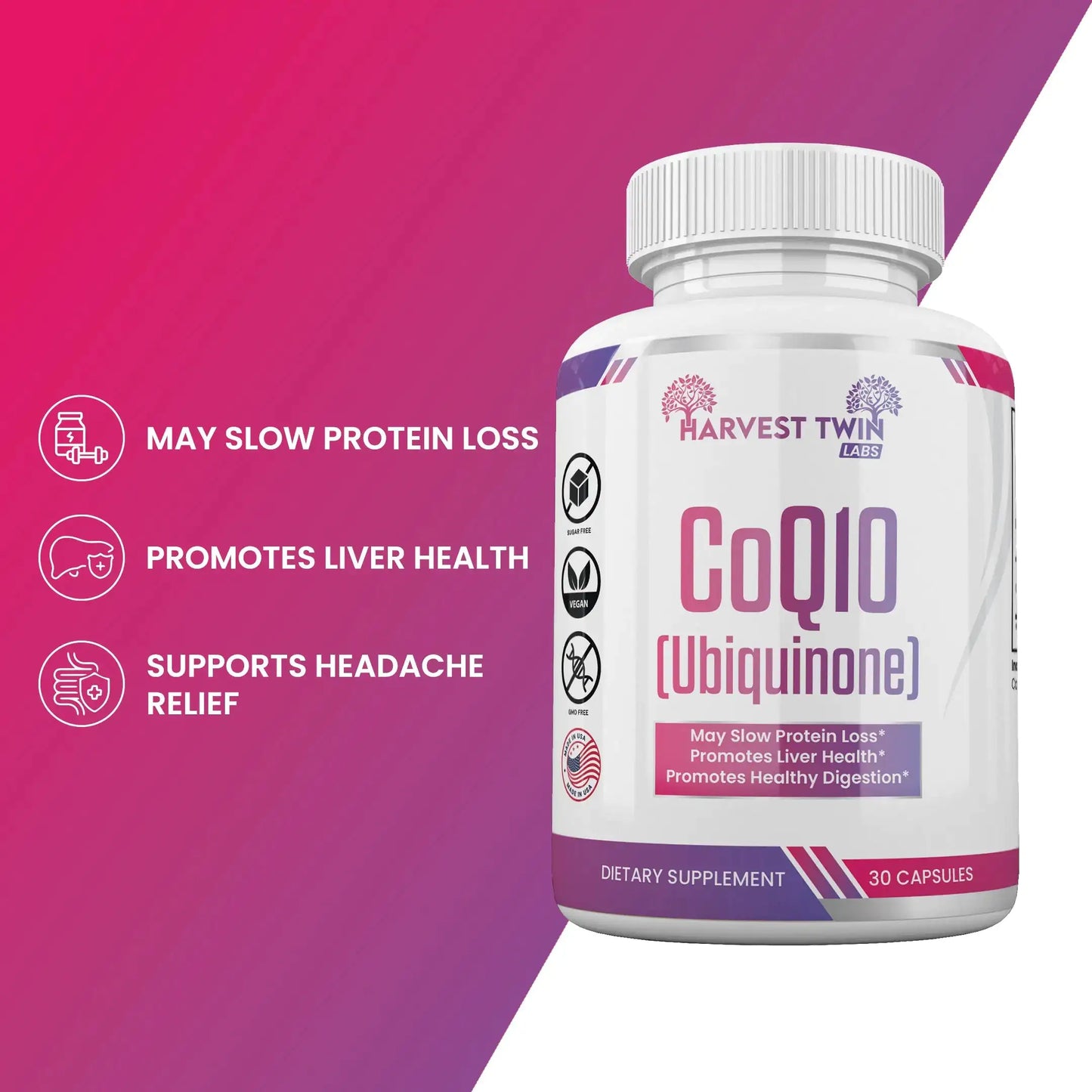 Harvest Twin CoQ10 (Ubiquinone)