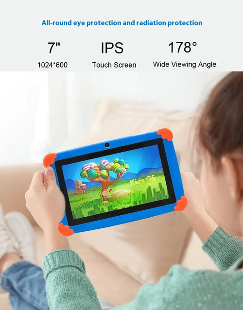 Kids Tablet 7 inch, Android 13 Quad Core, 5GB RAM + 18GB ROM, 128GB Expansion, HD Display, Wi-Fi, Children Tablet with Parent Control