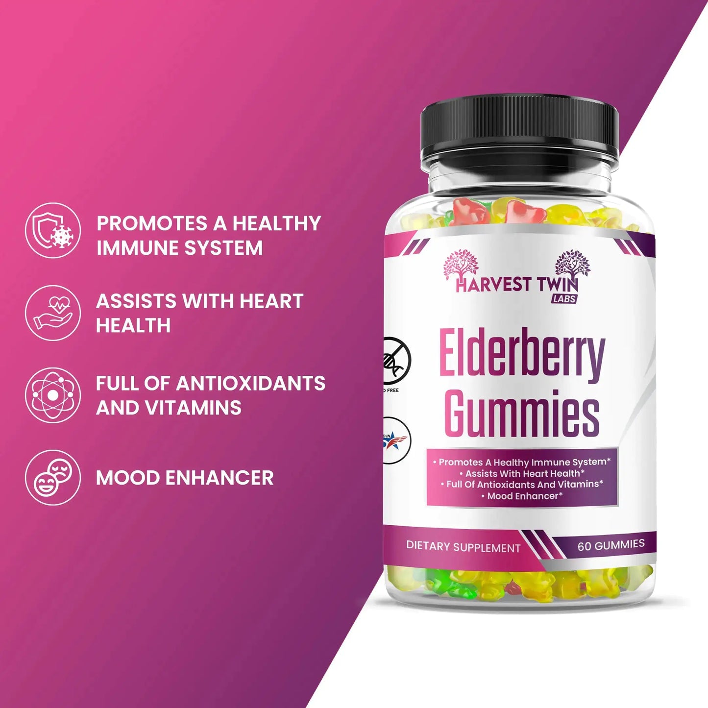 Harvest Twin Elderberry Gummies