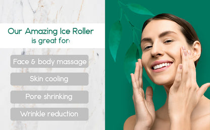 Ice Roller for Face & Eye, Ice Face Roller for Women Skin Care Massage Tool Relieve Puffiness Reduce Pain Relief and Tightens Pore