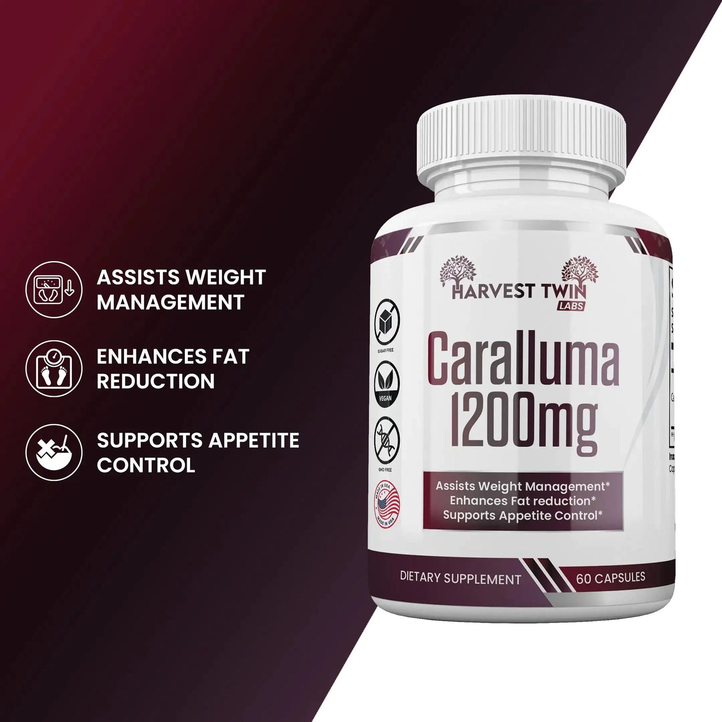 Harvest Twin Caralluma Supplement- 1200mg