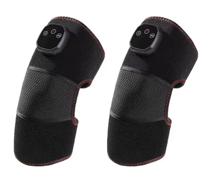 2PC Heated Vibration Knee Brace Massager, Heating Knee Pads with Massage, Vibration Massage Machine for Knee Shoulder Elbow