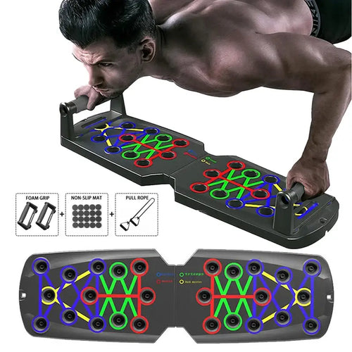 Push Up Grip Board Push up Handles Folding Fitness Equipment Strength Training Gear for Arm Back Core Strength