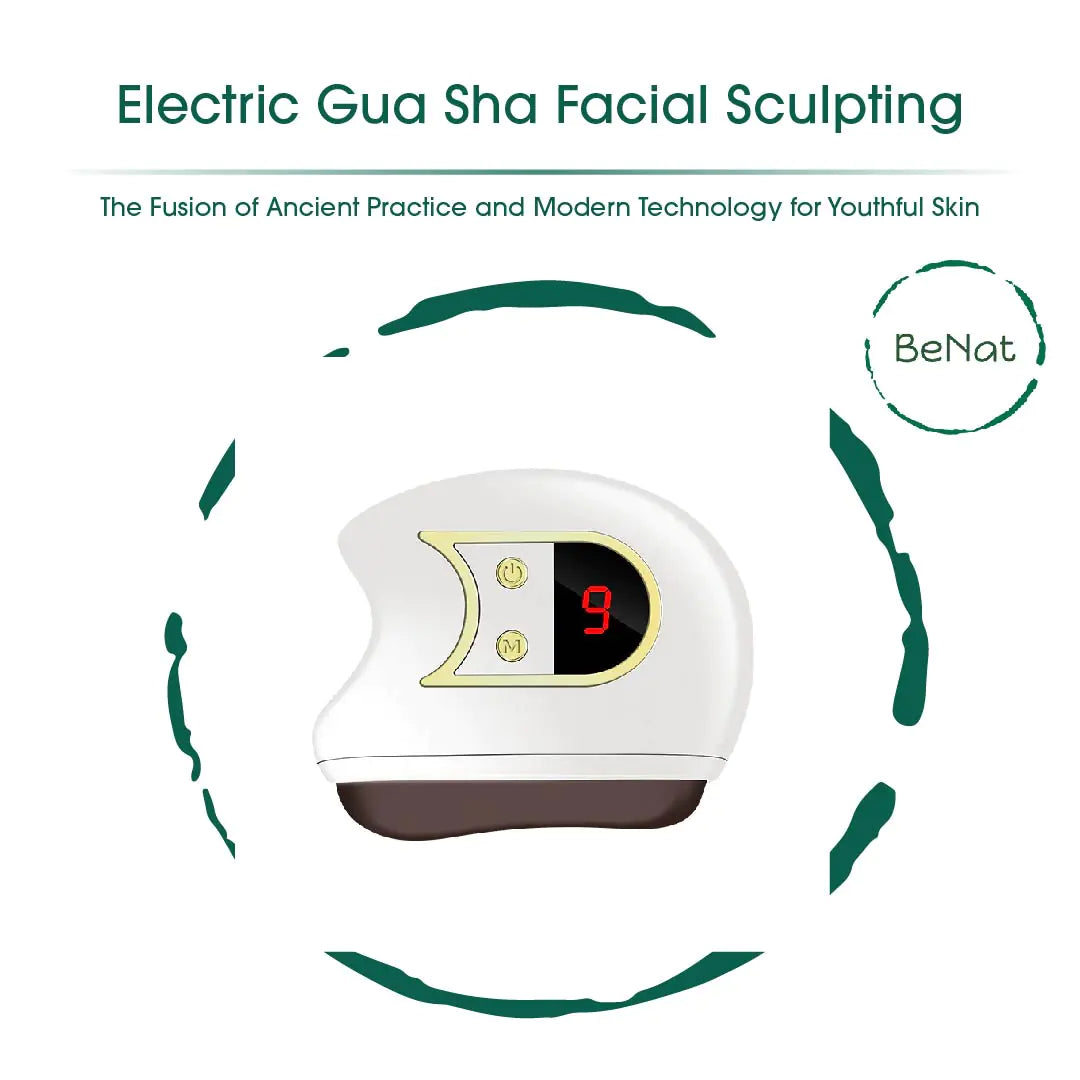 Electric Gua Sha Device, Gua Sha Facial Tool with Heat and Vibration, Face Massager At-Home Facial Spa for More Glowing and Radiant Complexion