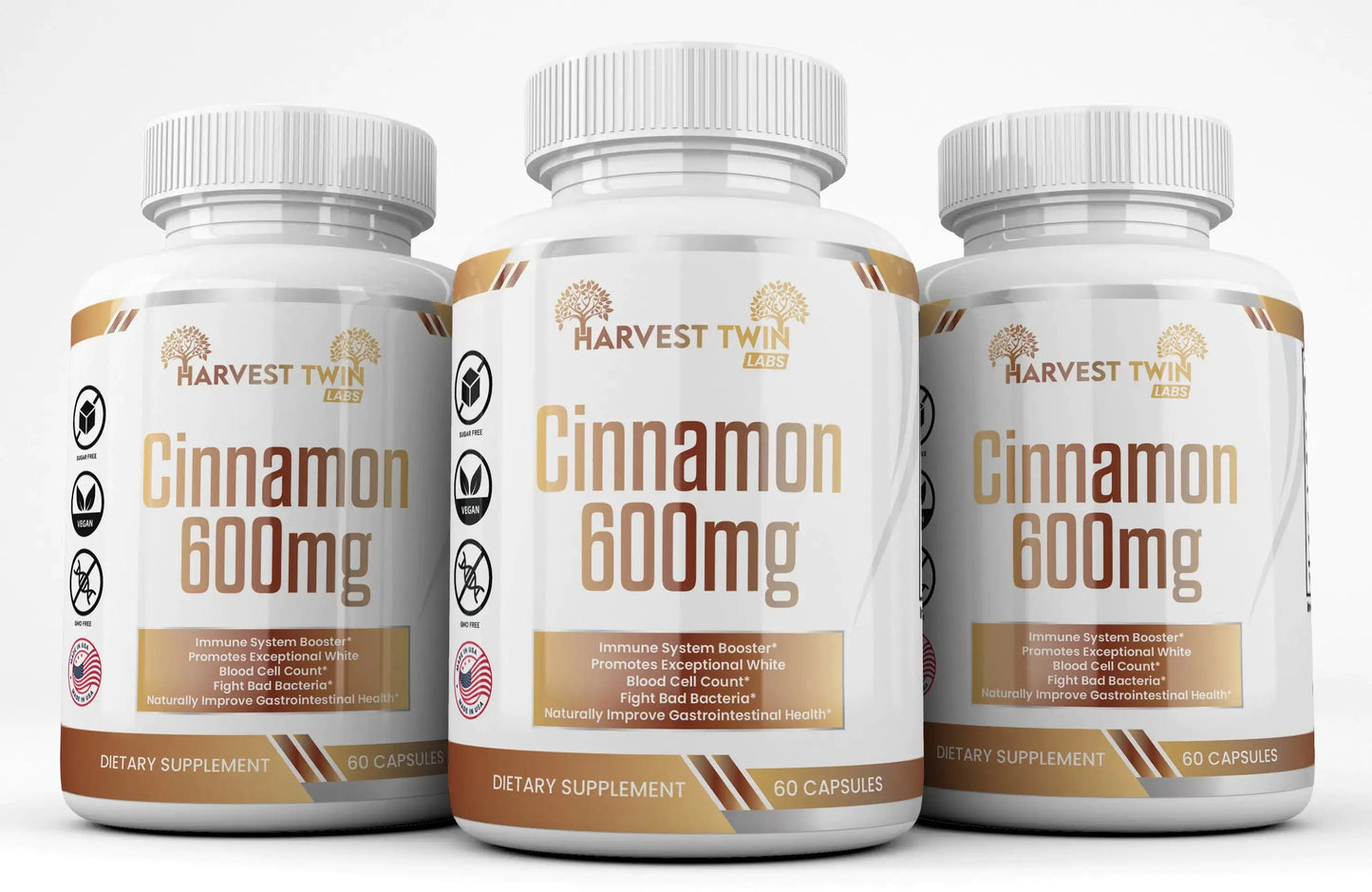 Harvest Twins Cinnamon Dietary Supplements - 600mg