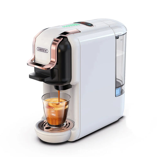 Small Espresso Machine Coffee Maker: 1450W Single & Lungo Serve Coffee Maker Programmable for NES Original Pods/Dolc* Gusto Capsules/Coffee Powder - for Latte, Cappuccino, Home Use