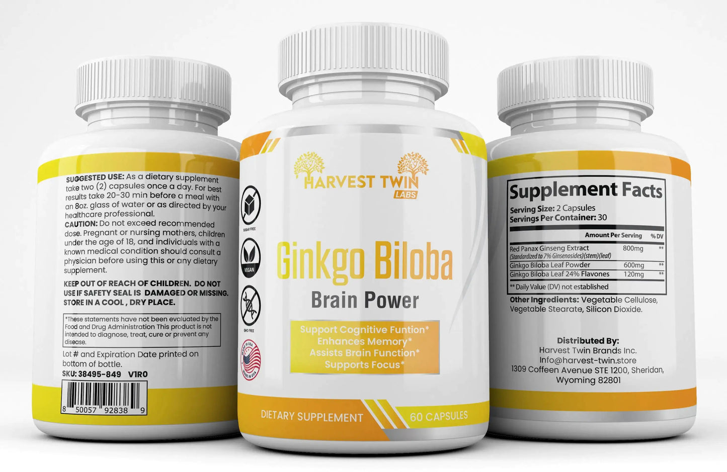 Harvest Twin Ginkgo Biloba Supplements