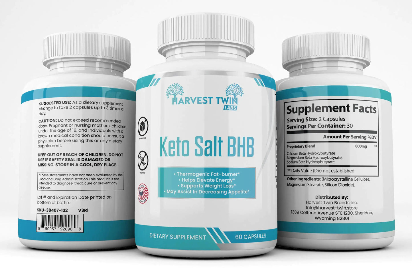 Harvest Twin Keto Salt BHB Supplements