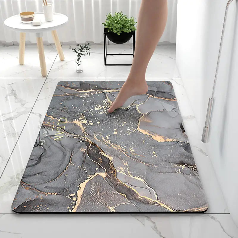 Bathroom Mat Quick Dry Shower Mats-Bathroom Floor Mats in Front of Bathtub 40x60cm