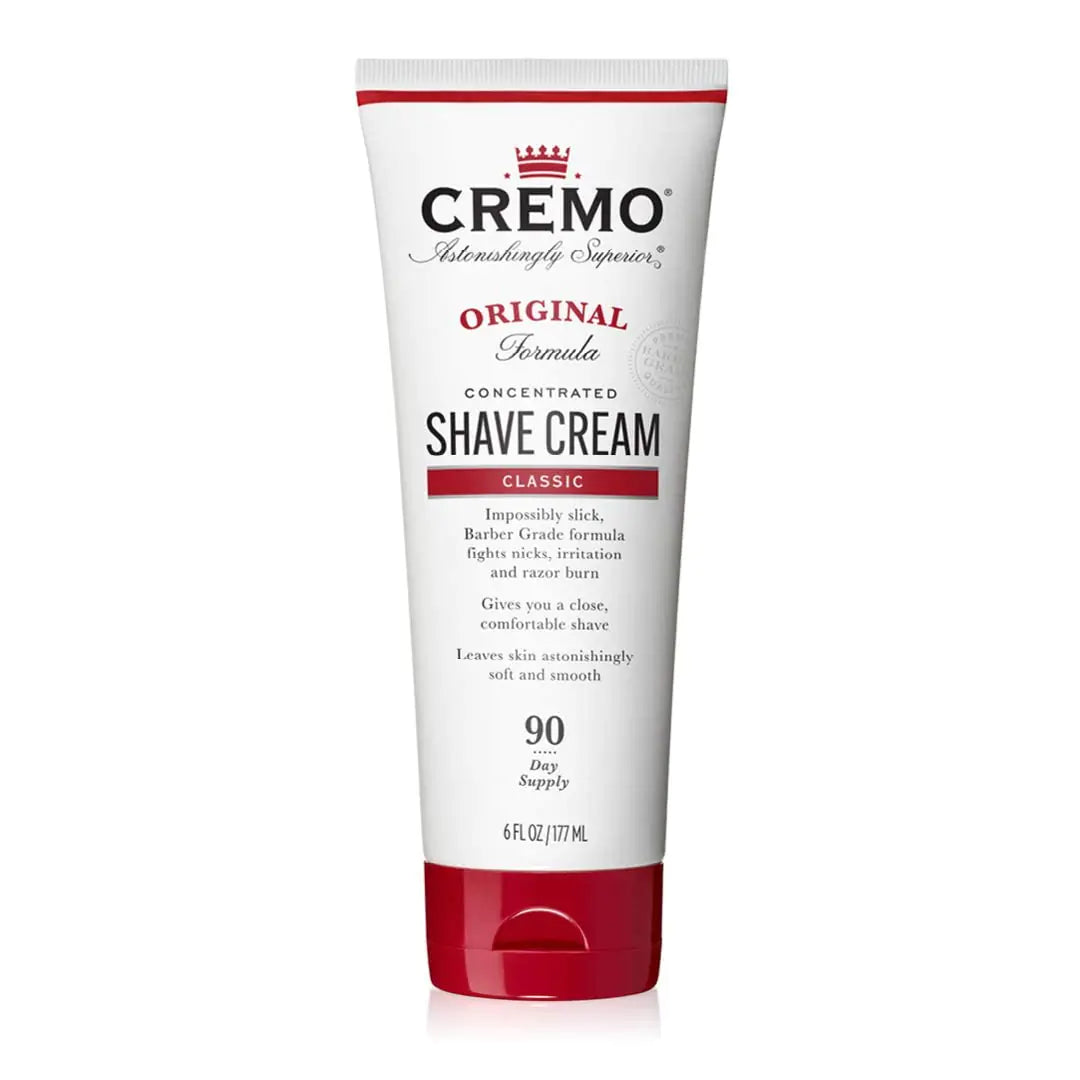 Cremo 4 Oz Thickening Paste & 6 Fl Oz Shave Cream Barber Grade Hair Styling & Shaving Bundle Thickening Paste + Original Shave Cream Hair Styling Agent