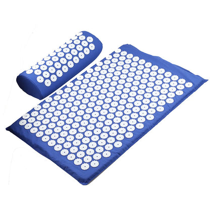 Acupressure Mat Massage Acupuncture Mat and Pillow Set Ideal for Neck, Back and Shoulder Pain Remedy and Stress Relief with Spike Points