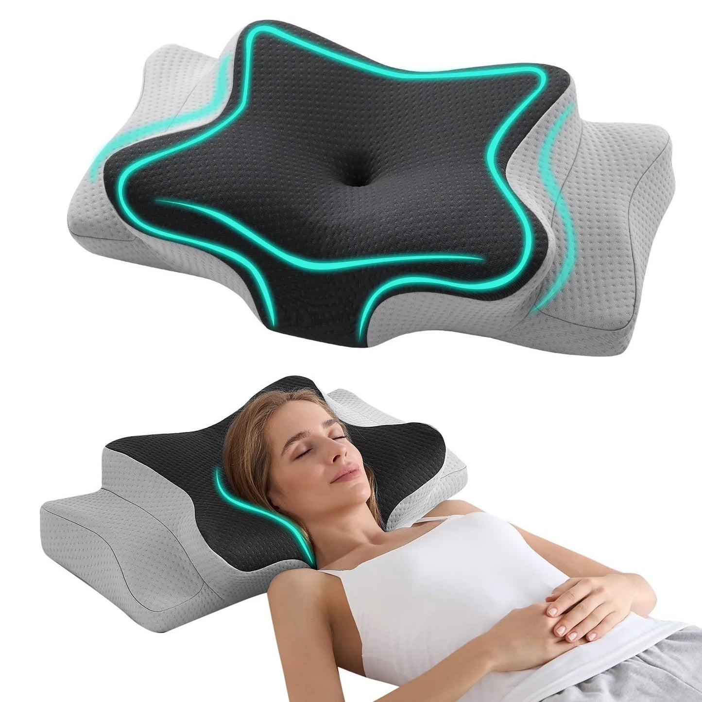 Memory Foam Cervical Support Pillow