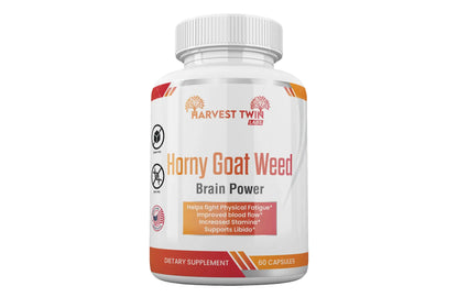 Harvest Twin Horny Goat Weed for Men (62 Capsules) – Vitality Supplements for Men – Workout Supplement – Source of Amino Acids involved in Muscle Protein Synthesis – Antioxidants – Vegan, Preservative-Free