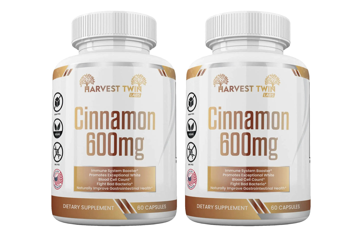 Harvest Twins Cinnamon Dietary Supplements - 600mg