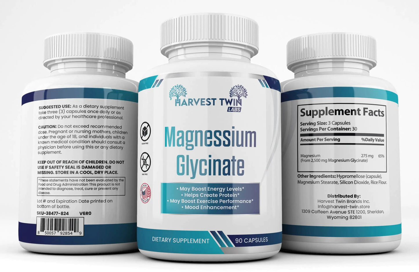 Harvest Twin Magnesium Glycinate Supplements