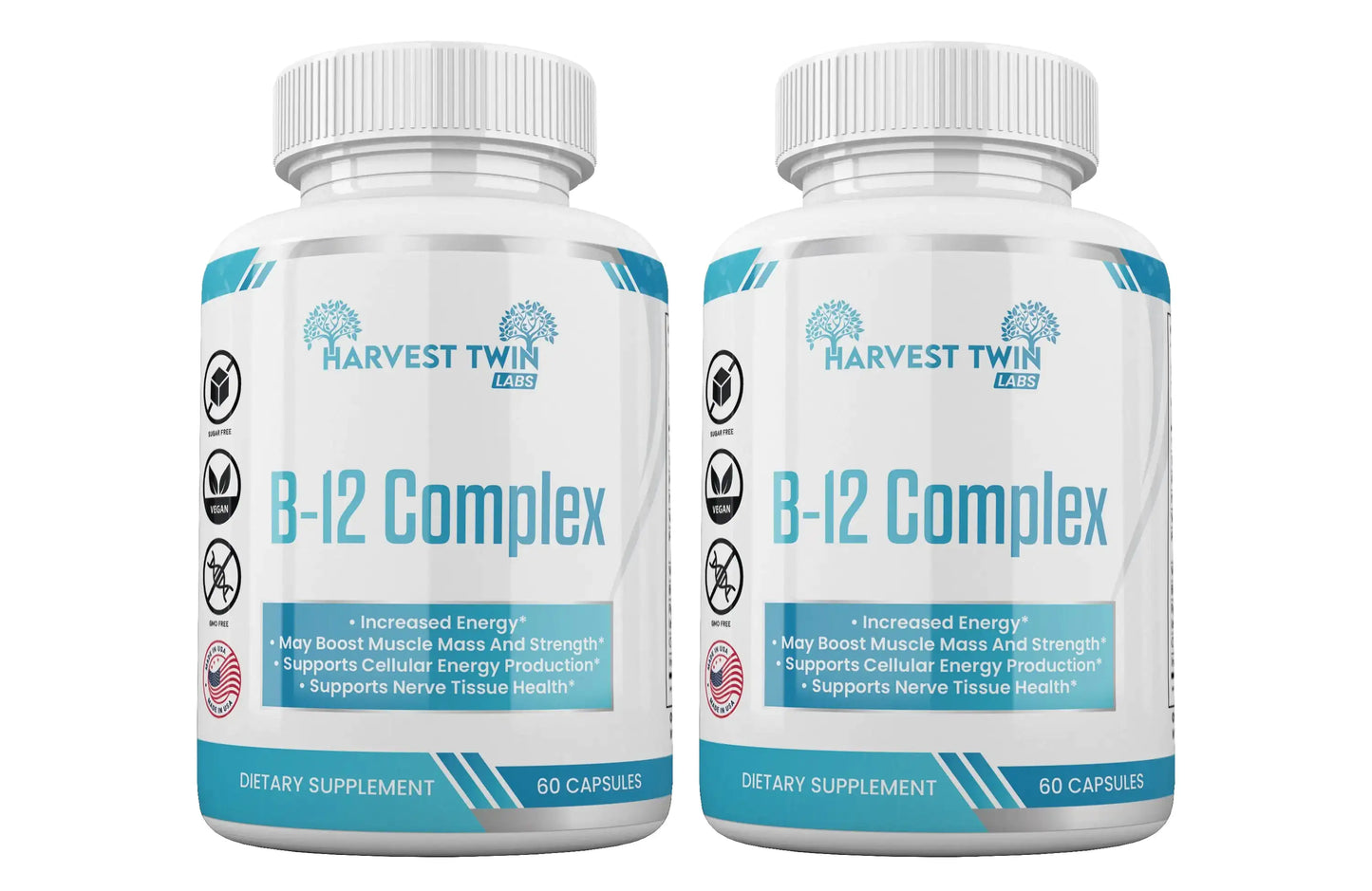 Harvest Twin B-12 Complex Vitamin Supplement for Increased Energy & Vitality