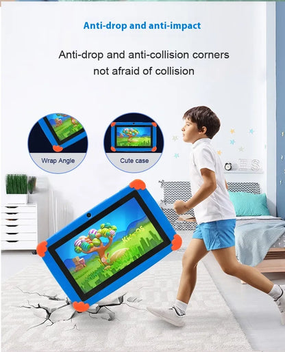 Kids Tablet 7 inch, Android 13 Quad Core, 5GB RAM + 18GB ROM, 128GB Expansion, HD Display, Wi-Fi, Children Tablet with Parent Control