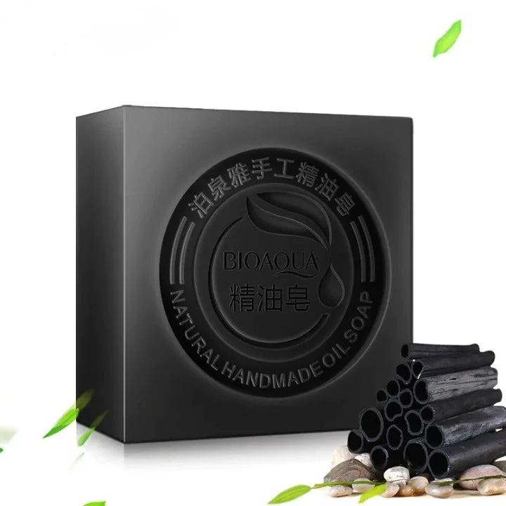 Charcoal Black Soap Bar for Eczema, Psoriasis, Face, Body, Men Women Teens with Oily Skin