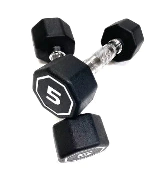 Signature Fitness Rubber Encased Hex Dumbbell 11LB