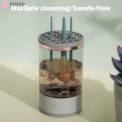 Electric Makeup Brush Cleaner Machine, Electric Cosmetic Automatic Brush Automatic Silicone Brush Cleaner Beauty Blender Cleanser Makeup Brush Cleaner Machine Electric Makeup Brush Cleaners