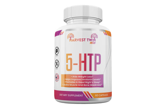 5-HTP by Harvest Twin - Promotes Healthy Mood Balance 240 mg Serving, 100 mg Capsules - Premium Natural Supplement