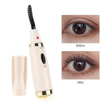 Heated Eyelash Curlers, 2 in 1 Clip-Type Eyelash Curler, Natural Curling Long Lasting Battery Life, 3 Temperature Modes AA Battery operated, Gift for Women Girls