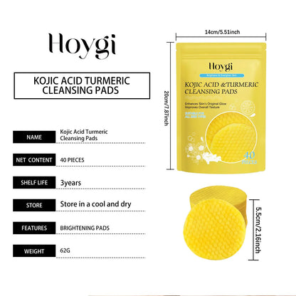 HOYGI Turmeric Cleansing Pad – Exfoliating & Makeup Remover