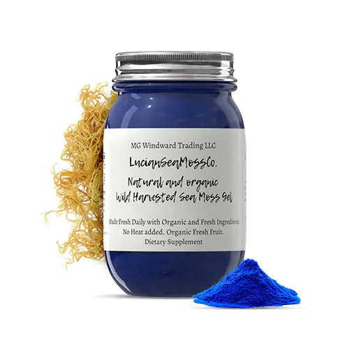 Blue Spirulina Infused Organic Sea Moss Gel